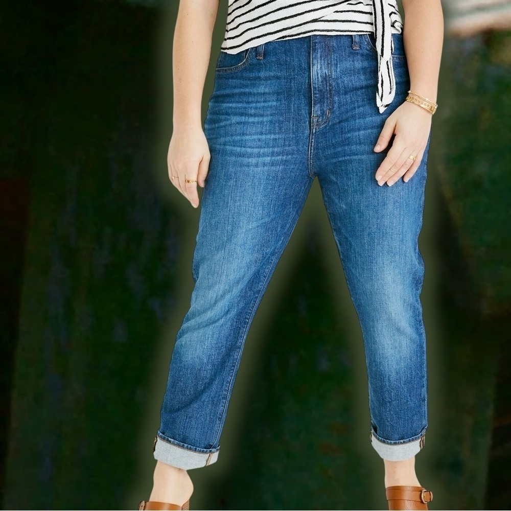 Madewell ‘The High-Rise Slim Boyjean: Eco Edition’ in “Rossie” Wash Size 33